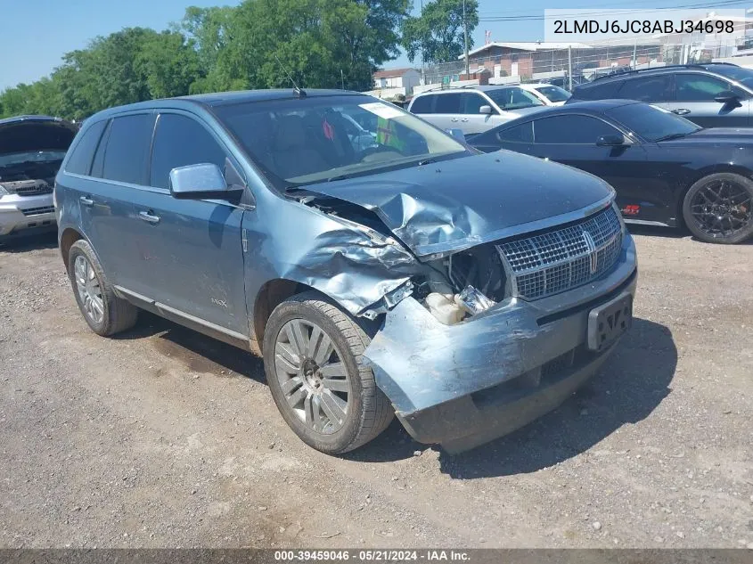 2LMDJ6JC8ABJ34698 2010 Lincoln Mkx