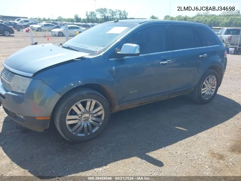 2LMDJ6JC8ABJ34698 2010 Lincoln Mkx