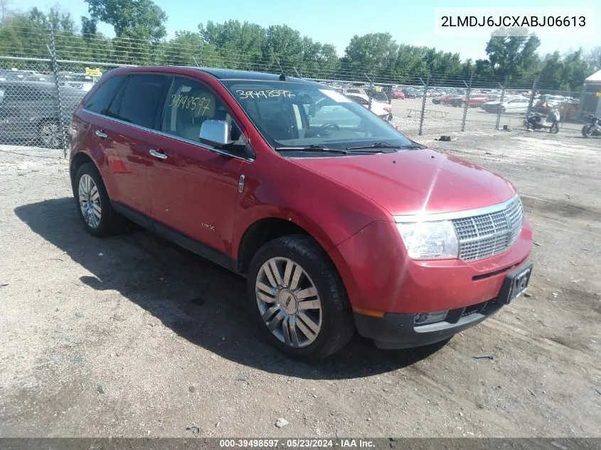 2010 Lincoln Mkx VIN: 2LMDJ6JCXABJ06613 Lot: 39498597