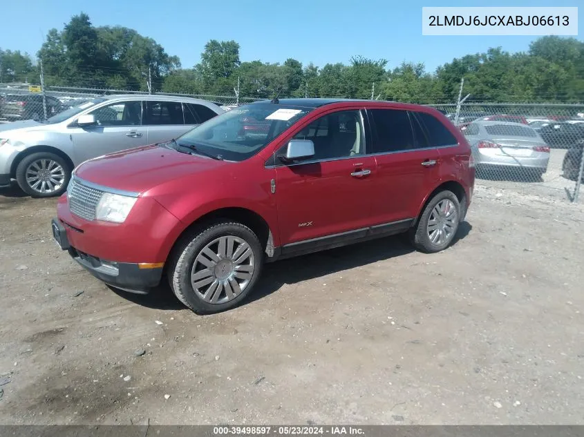 2010 Lincoln Mkx VIN: 2LMDJ6JCXABJ06613 Lot: 39498597