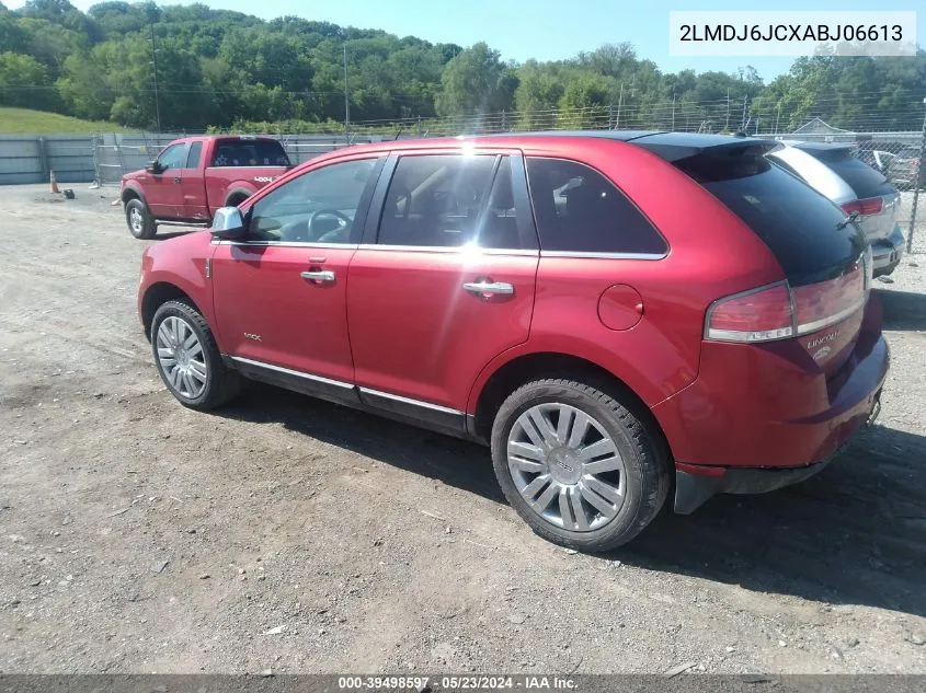 2010 Lincoln Mkx VIN: 2LMDJ6JCXABJ06613 Lot: 39498597