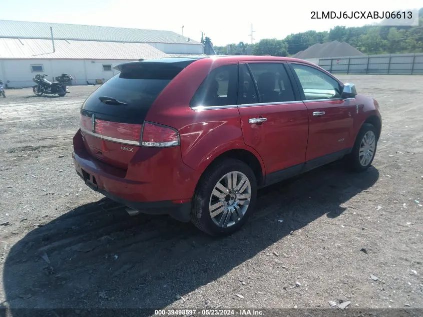 2010 Lincoln Mkx VIN: 2LMDJ6JCXABJ06613 Lot: 39498597