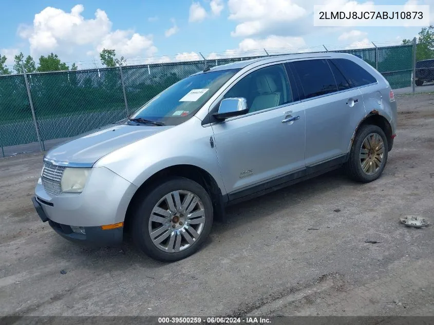 2010 Lincoln Mkx VIN: 2LMDJ8JC7ABJ10873 Lot: 39500259