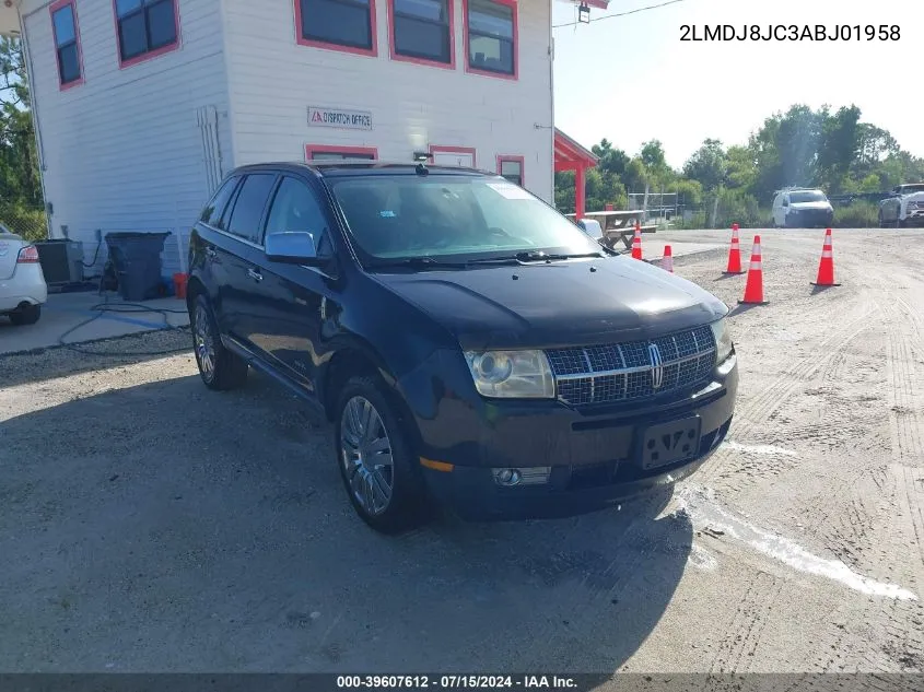 2010 Lincoln Mkx VIN: 2LMDJ8JC3ABJ01958 Lot: 39607612