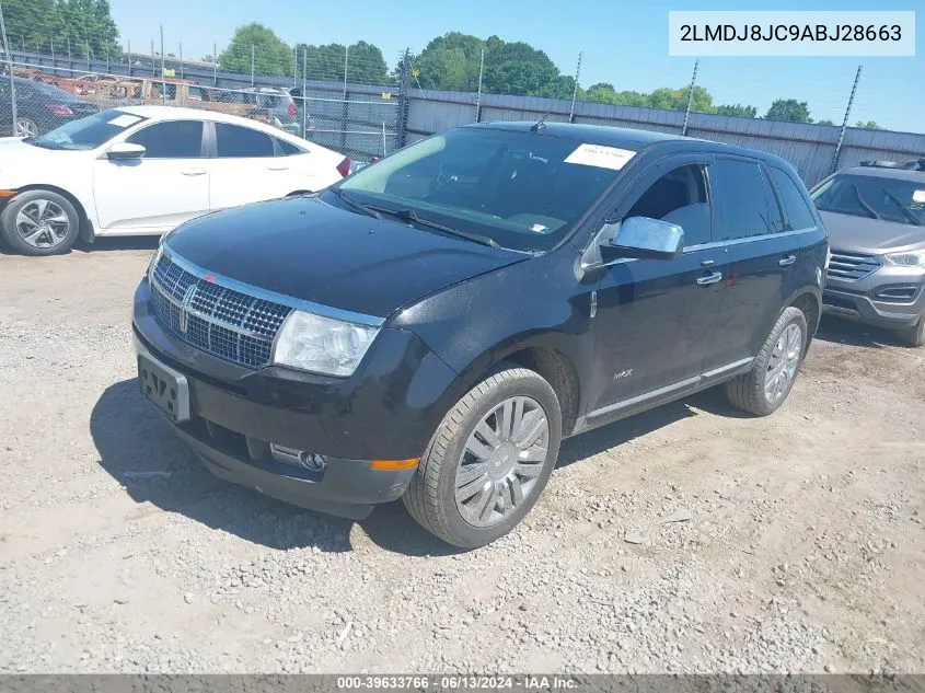 2010 Lincoln Mkx VIN: 2LMDJ8JC9ABJ28663 Lot: 39633766