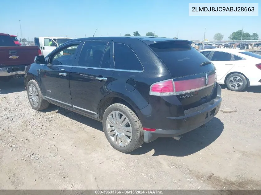 2010 Lincoln Mkx VIN: 2LMDJ8JC9ABJ28663 Lot: 39633766