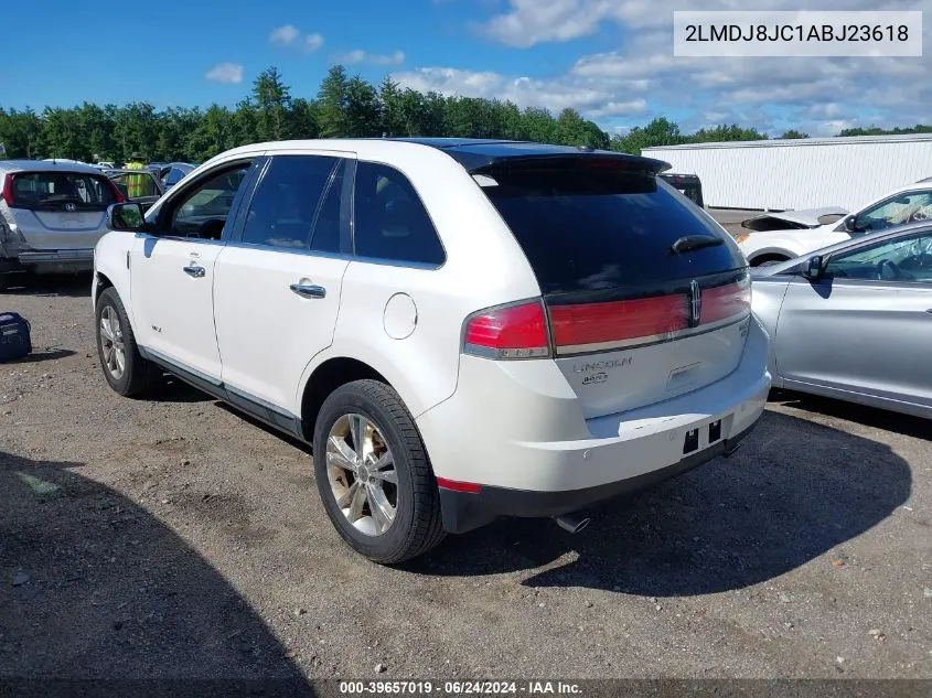 2010 Lincoln Mkx VIN: 2LMDJ8JC1ABJ23618 Lot: 39657019