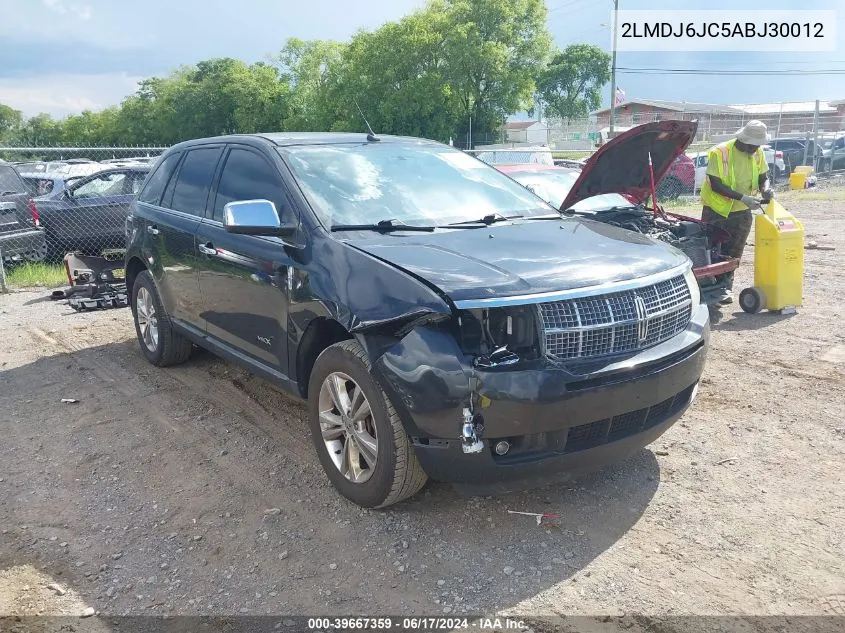 2010 Lincoln Mkx VIN: 2LMDJ6JC5ABJ30012 Lot: 39667359