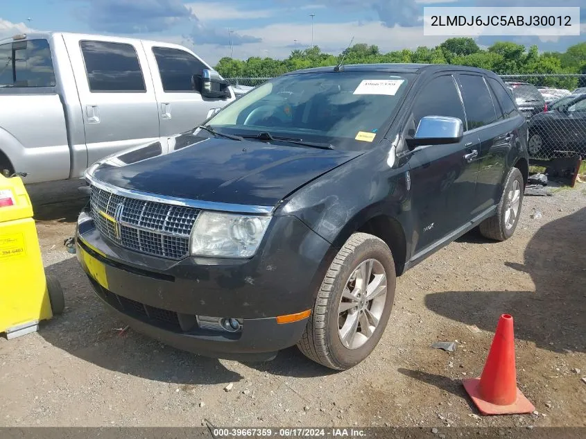 2010 Lincoln Mkx VIN: 2LMDJ6JC5ABJ30012 Lot: 39667359