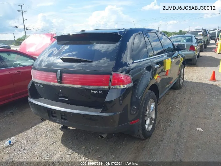 2010 Lincoln Mkx VIN: 2LMDJ6JC5ABJ30012 Lot: 39667359