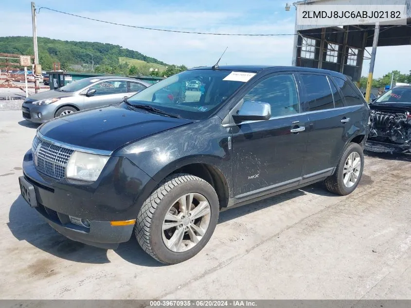 2010 Lincoln Mkx VIN: 2LMDJ8JC6ABJ02182 Lot: 39670935