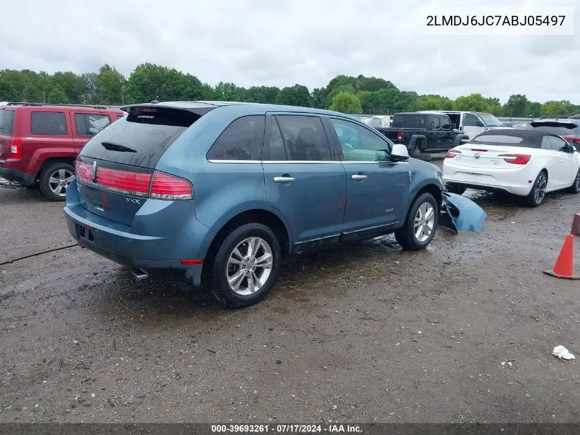 2010 Lincoln Mkx VIN: 2LMDJ6JC7ABJ05497 Lot: 39693261