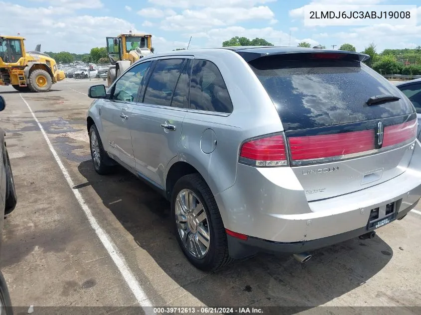 2010 Lincoln Mkx VIN: 2LMDJ6JC3ABJ19008 Lot: 39712613