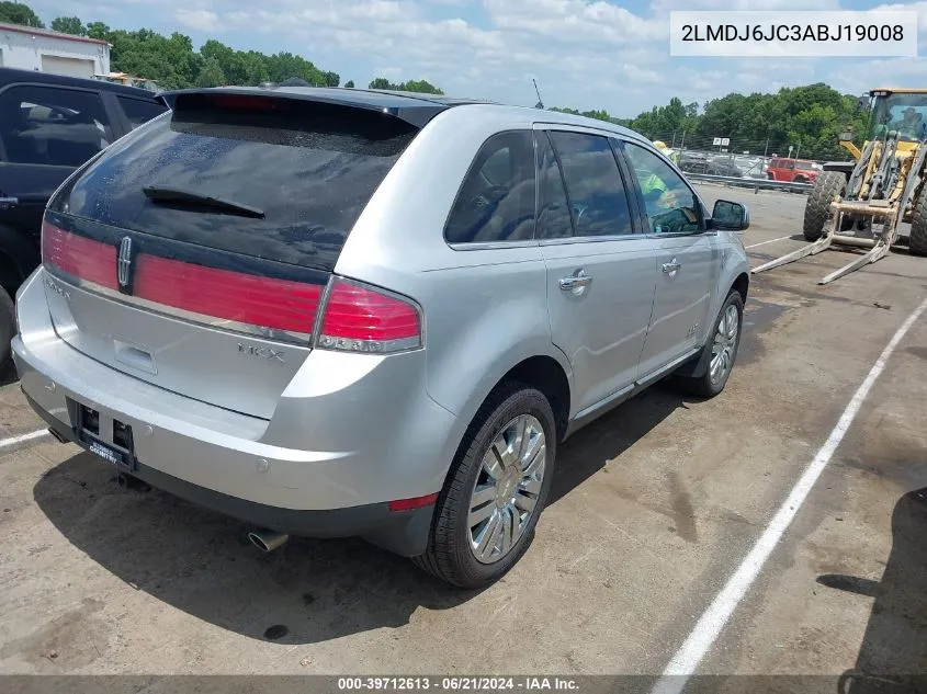 2010 Lincoln Mkx VIN: 2LMDJ6JC3ABJ19008 Lot: 39712613