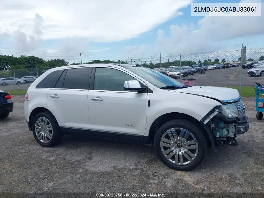 2010 Lincoln Mkx VIN: 2LMDJ6JC0ABJ33061 Lot: 39723758