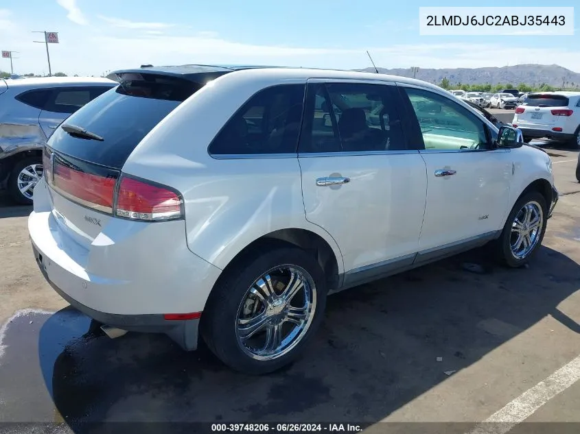 2LMDJ6JC2ABJ35443 2010 Lincoln Mkx