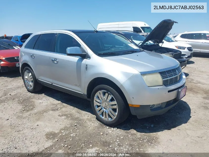 2010 Lincoln Mkx VIN: 2LMDJ8JC7ABJ02563 Lot: 39758357