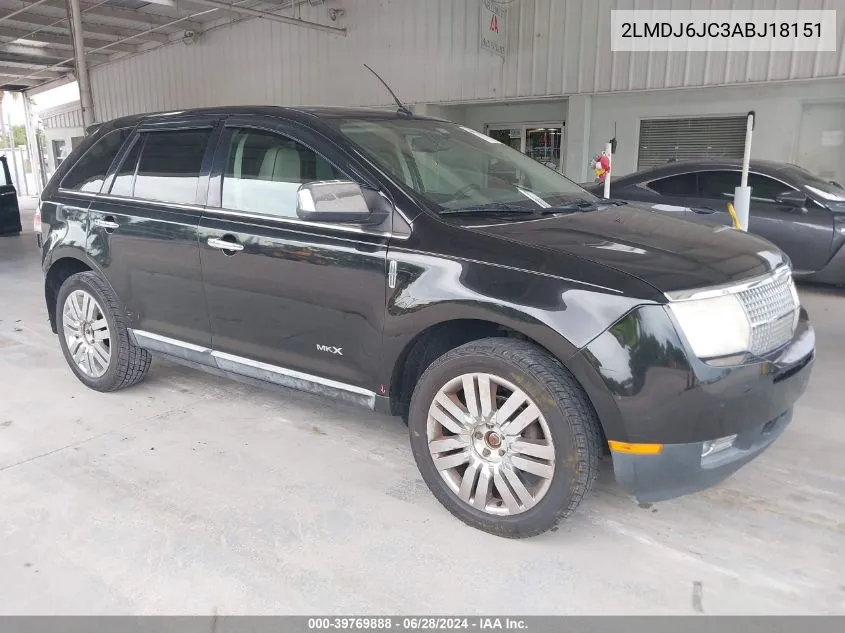 2LMDJ6JC3ABJ18151 2010 Lincoln Mkx