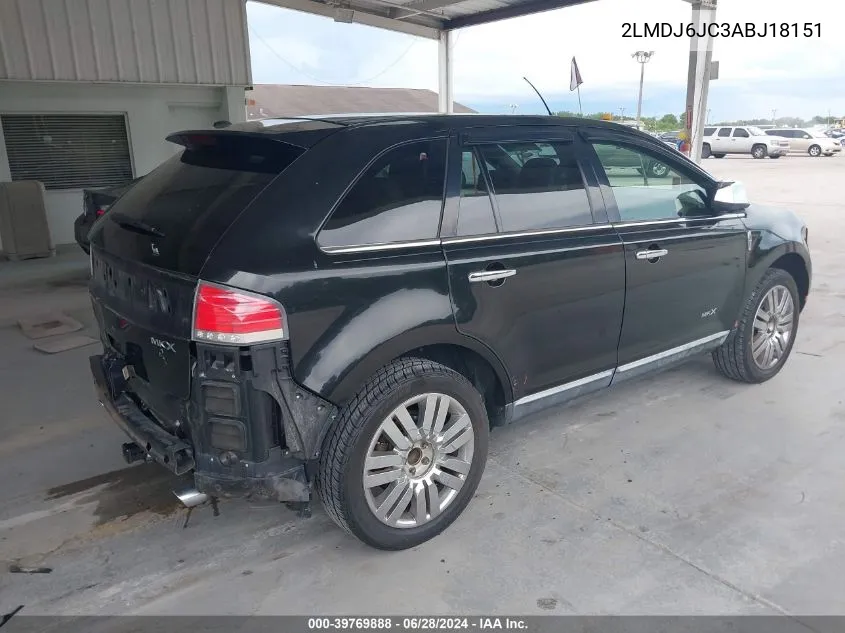 2LMDJ6JC3ABJ18151 2010 Lincoln Mkx