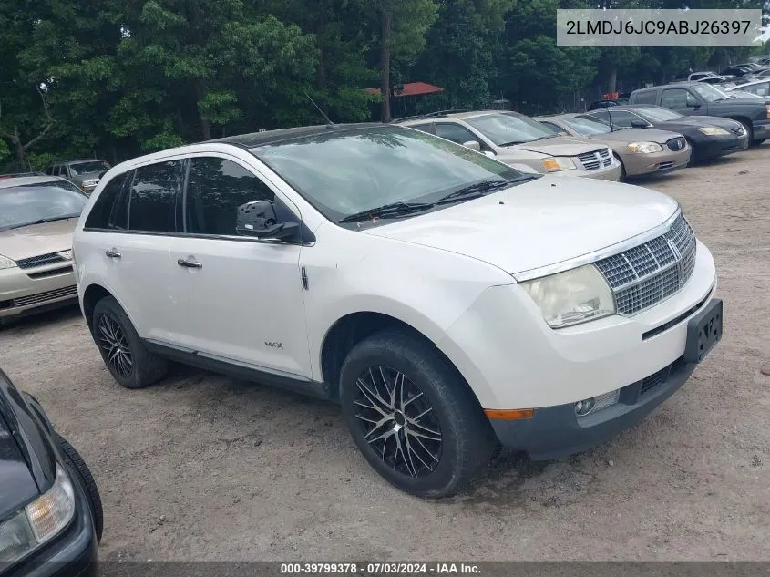 2010 Lincoln Mkx VIN: 2LMDJ6JC9ABJ26397 Lot: 39799378