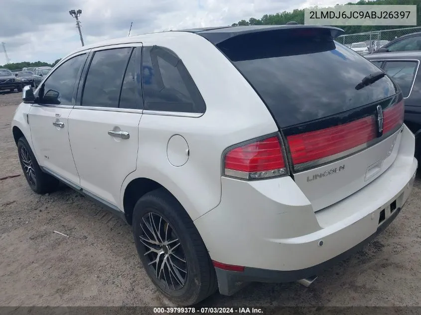 2010 Lincoln Mkx VIN: 2LMDJ6JC9ABJ26397 Lot: 39799378