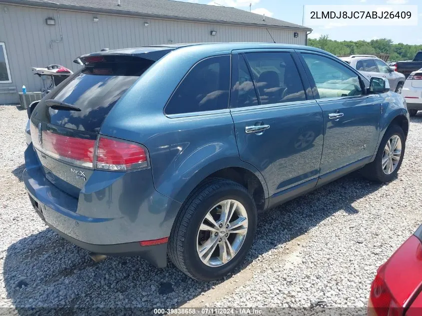 2010 Lincoln Mkx VIN: 2LMDJ8JC7ABJ26409 Lot: 39838658