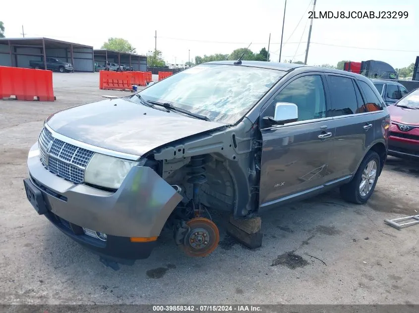 2010 Lincoln Mkx VIN: 2LMDJ8JC0ABJ23299 Lot: 39858342