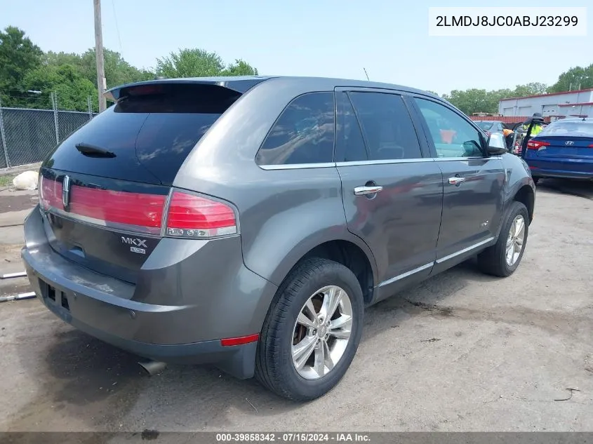 2010 Lincoln Mkx VIN: 2LMDJ8JC0ABJ23299 Lot: 39858342