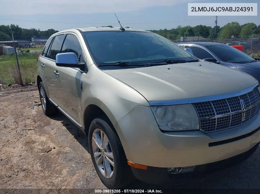 2010 Lincoln Mkx VIN: 2LMDJ6JC9ABJ24391 Lot: 39875205