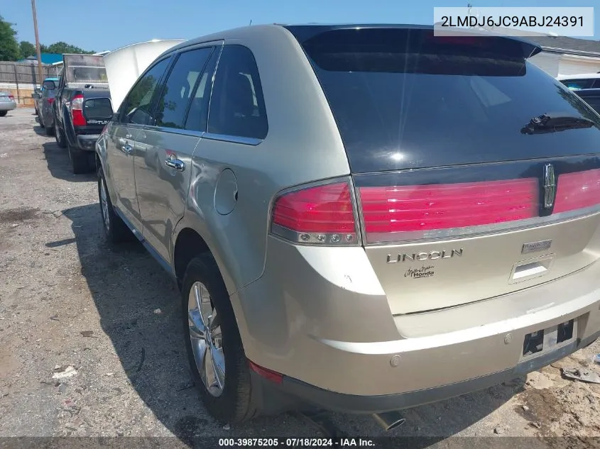 2010 Lincoln Mkx VIN: 2LMDJ6JC9ABJ24391 Lot: 39875205