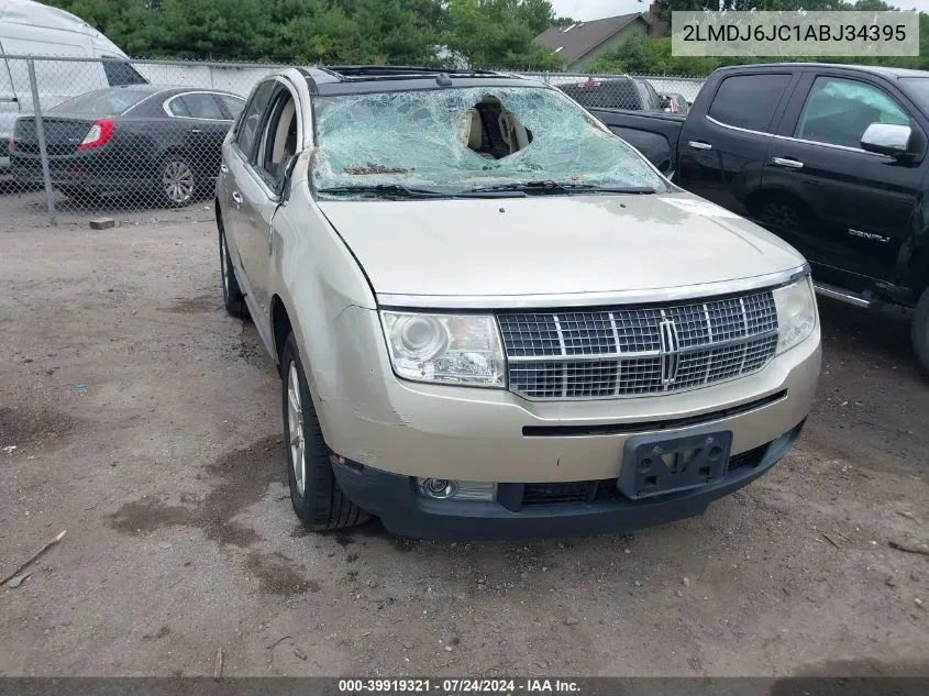 2010 Lincoln Mkx VIN: 2LMDJ6JC1ABJ34395 Lot: 39919321