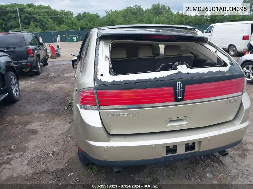 2010 Lincoln Mkx VIN: 2LMDJ6JC1ABJ34395 Lot: 39919321