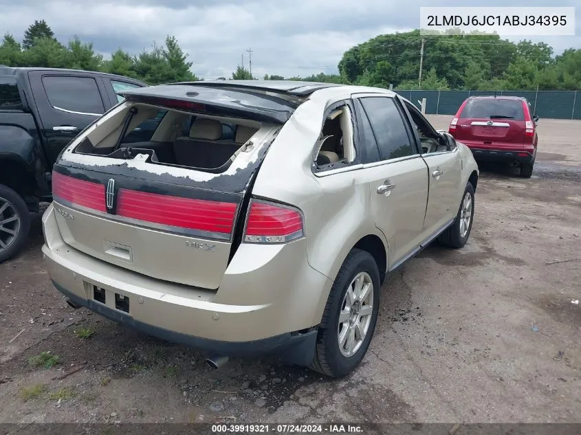 2010 Lincoln Mkx VIN: 2LMDJ6JC1ABJ34395 Lot: 39919321