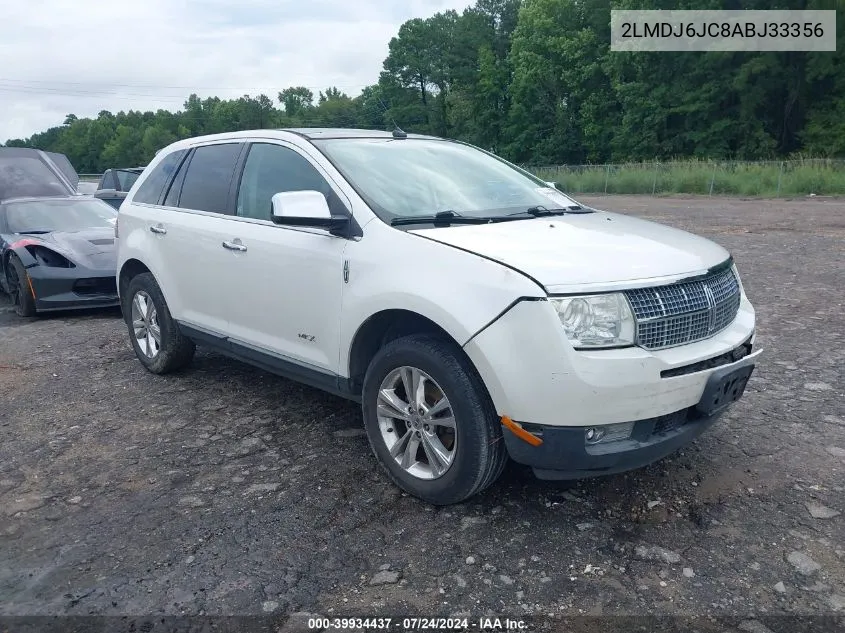 2010 Lincoln Mkx VIN: 2LMDJ6JC8ABJ33356 Lot: 39934437