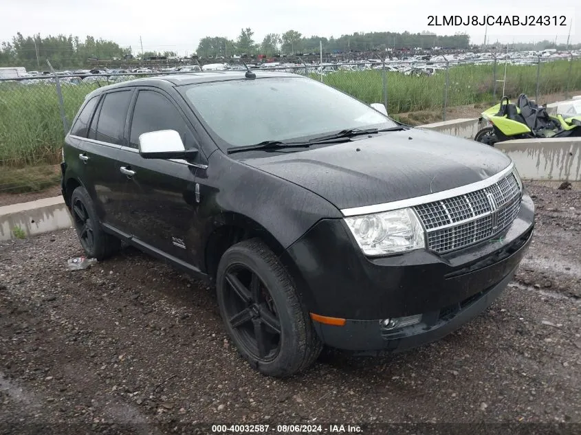 2010 Lincoln Mkx VIN: 2LMDJ8JC4ABJ24312 Lot: 40032587