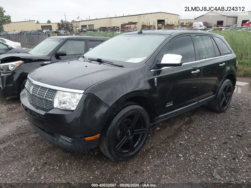 2010 Lincoln Mkx VIN: 2LMDJ8JC4ABJ24312 Lot: 40032587