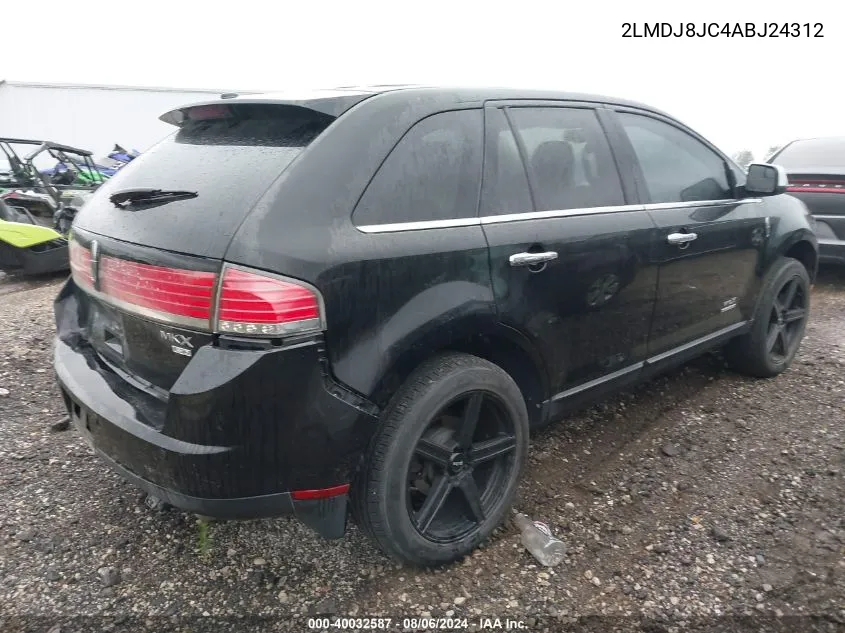 2010 Lincoln Mkx VIN: 2LMDJ8JC4ABJ24312 Lot: 40032587