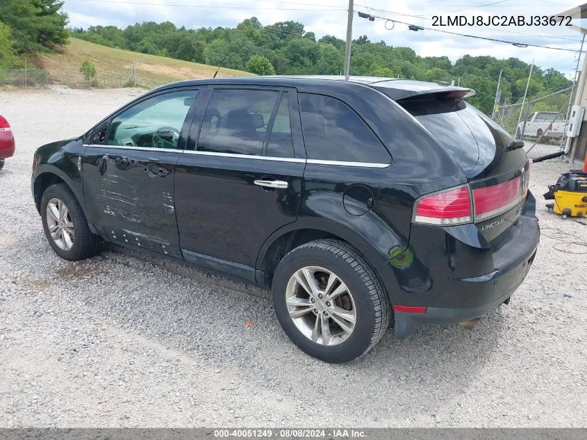 2010 Lincoln Mkx VIN: 2LMDJ8JC2ABJ33672 Lot: 40051249