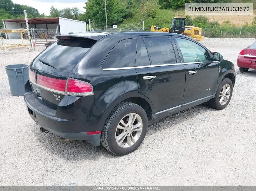 2010 Lincoln Mkx VIN: 2LMDJ8JC2ABJ33672 Lot: 40051249