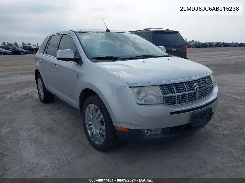 2010 Lincoln Mkx VIN: 2LMDJ8JC6ABJ15238 Lot: 40077461