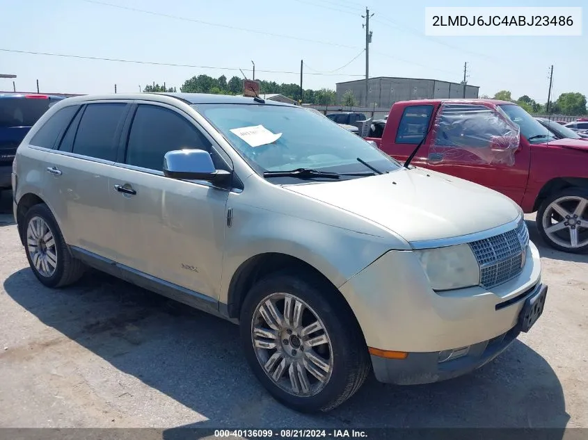 2010 Lincoln Mkx VIN: 2LMDJ6JC4ABJ23486 Lot: 40136099