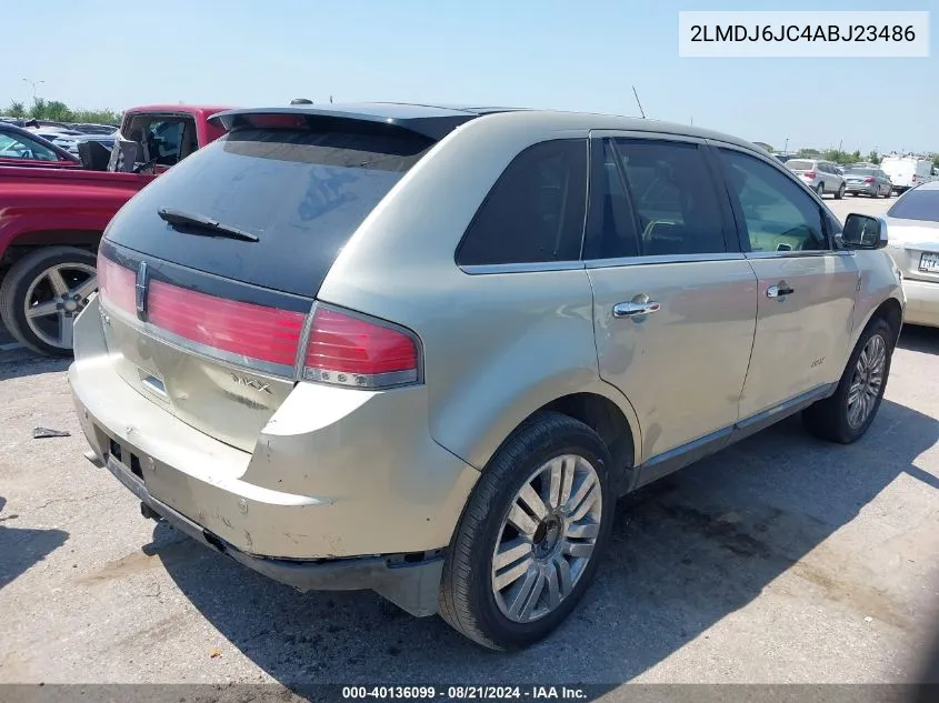 2010 Lincoln Mkx VIN: 2LMDJ6JC4ABJ23486 Lot: 40136099