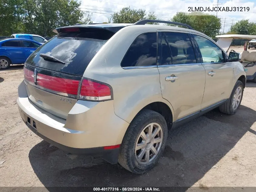 2LMDJ6JCXABJ31219 2010 Lincoln Mkx