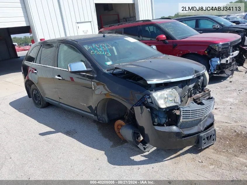 2010 Lincoln Mkx VIN: 2LMDJ8JC4ABJ34113 Lot: 40205005