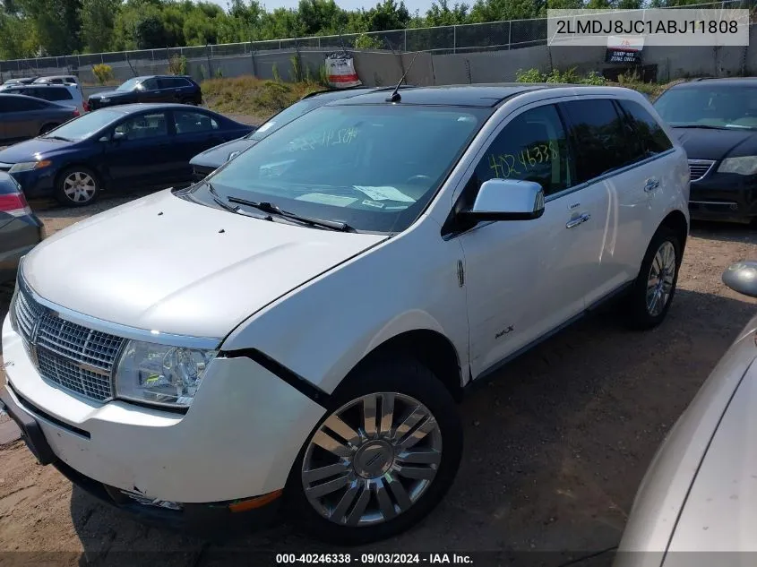 2010 Lincoln Mkx VIN: 2LMDJ8JC1ABJ11808 Lot: 40246338