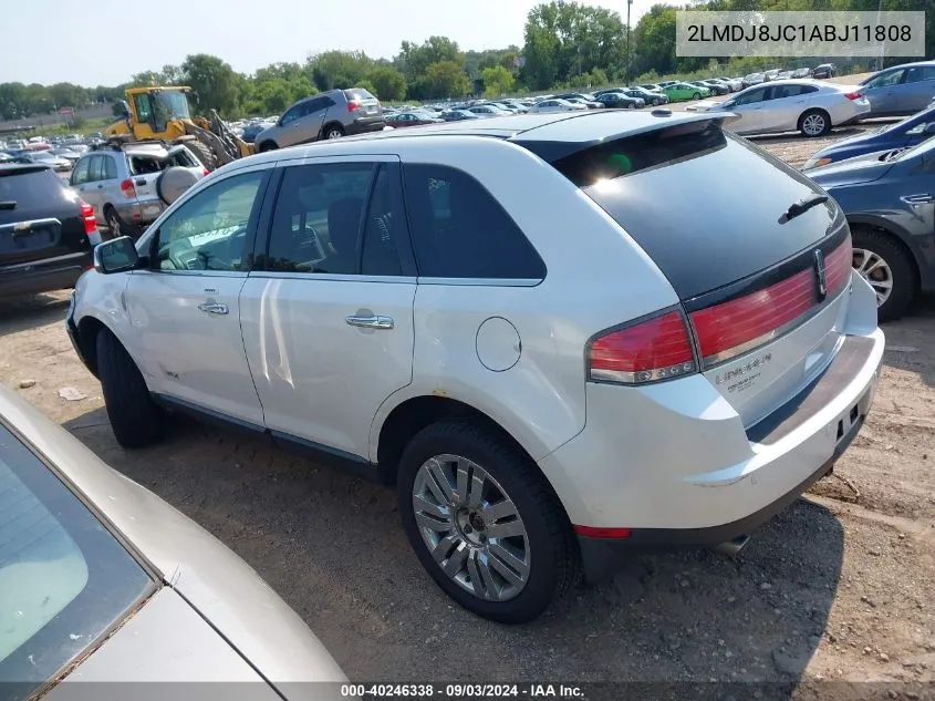 2010 Lincoln Mkx VIN: 2LMDJ8JC1ABJ11808 Lot: 40246338