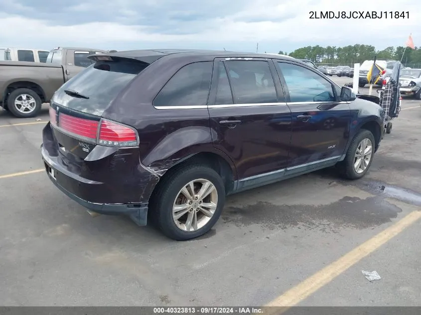 2010 Lincoln Mkx VIN: 2LMDJ8JCXABJ11841 Lot: 40323813