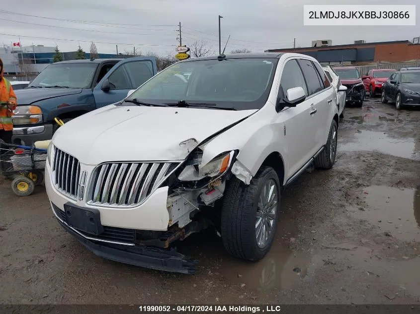 2011 Lincoln Mkx VIN: 2LMDJ8JKXBBJ30866 Lot: 11990052