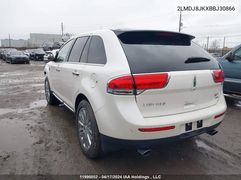 2011 Lincoln Mkx VIN: 2LMDJ8JKXBBJ30866 Lot: 11990052