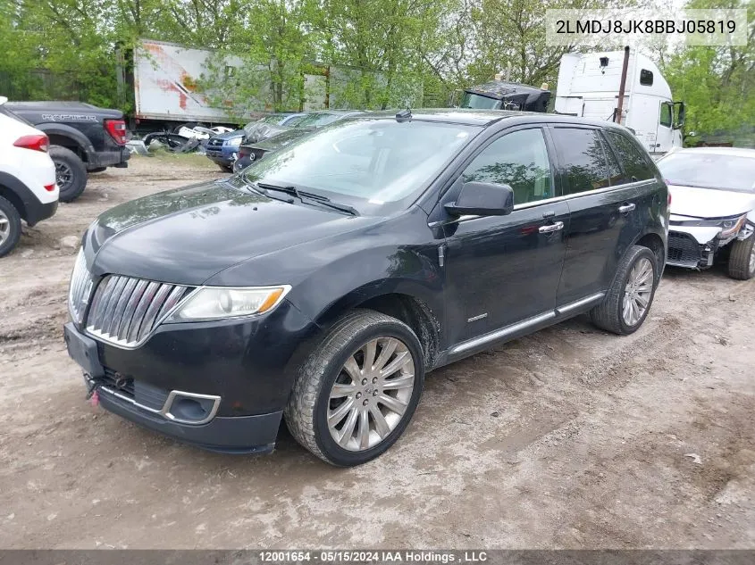 2LMDJ8JK8BBJ05819 2011 Lincoln Mkx